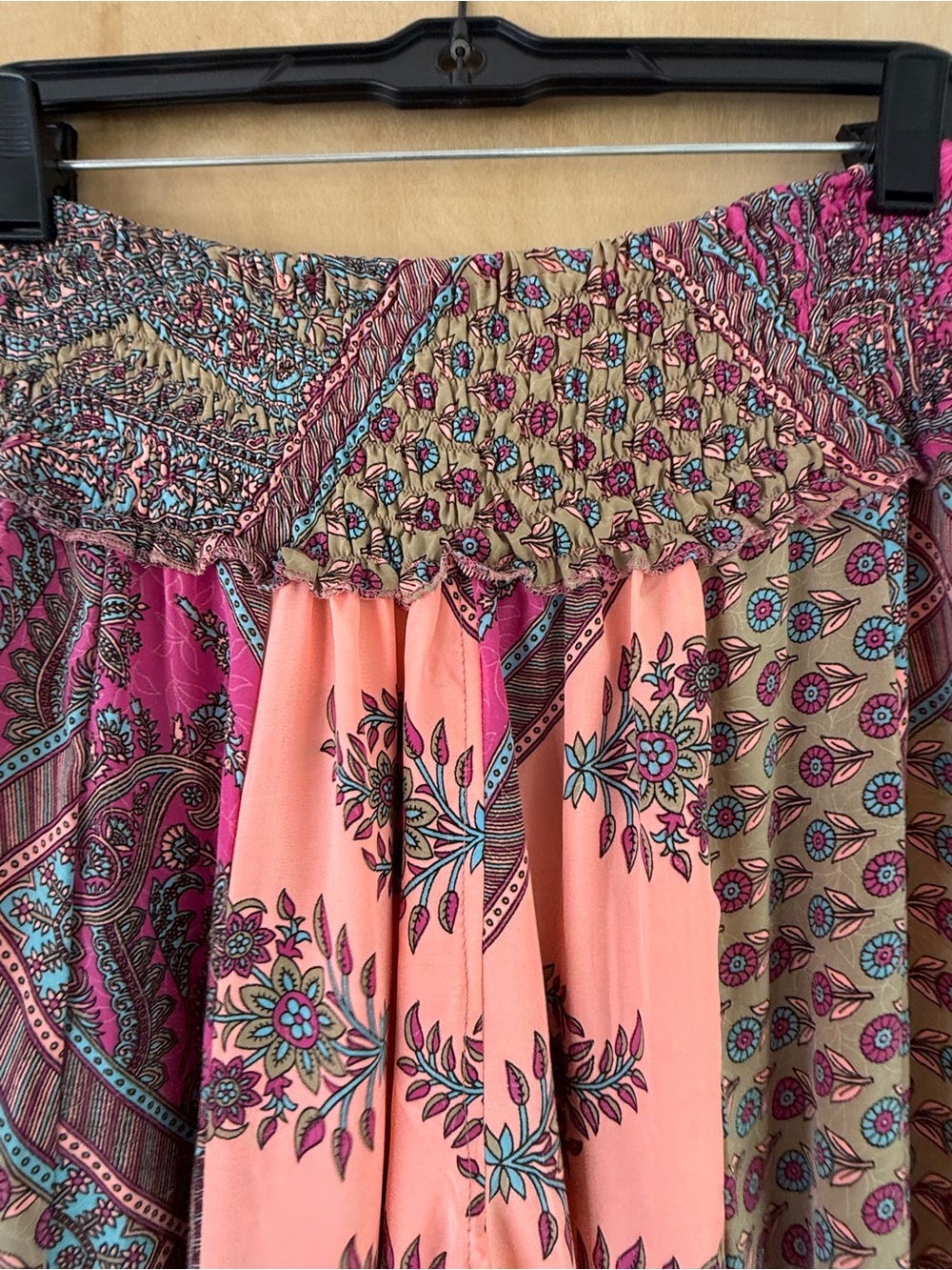 Bohemian Wide-Leg Printed Palazzo Pants in Pink & Orange - Picture 10 of 12